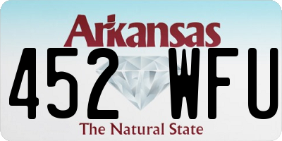AR license plate 452WFU