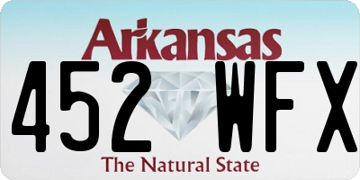 AR license plate 452WFX