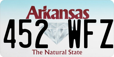 AR license plate 452WFZ