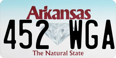 AR license plate 452WGA