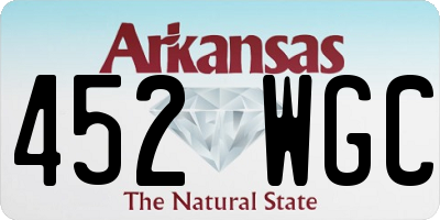AR license plate 452WGC