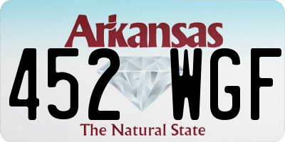 AR license plate 452WGF