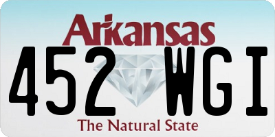 AR license plate 452WGI