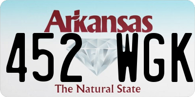 AR license plate 452WGK