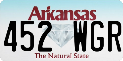 AR license plate 452WGR