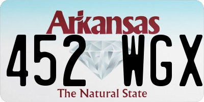 AR license plate 452WGX