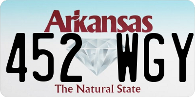 AR license plate 452WGY