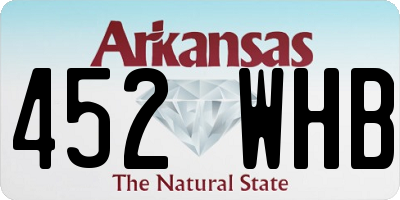 AR license plate 452WHB
