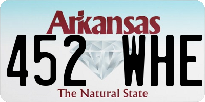 AR license plate 452WHE
