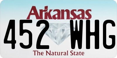AR license plate 452WHG