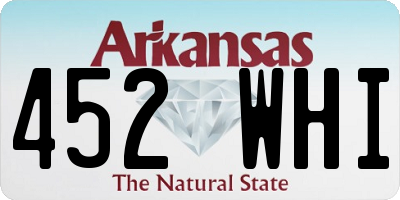 AR license plate 452WHI