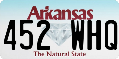 AR license plate 452WHQ