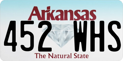 AR license plate 452WHS