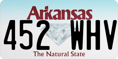 AR license plate 452WHV