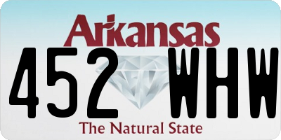 AR license plate 452WHW