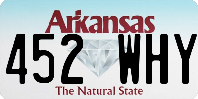 AR license plate 452WHY