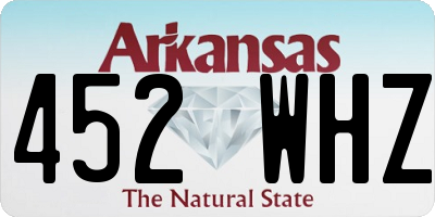 AR license plate 452WHZ