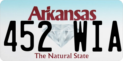 AR license plate 452WIA