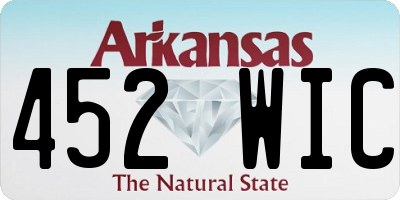 AR license plate 452WIC