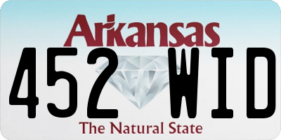 AR license plate 452WID