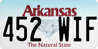 AR license plate 452WIF