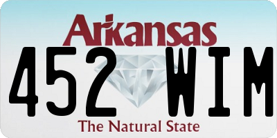 AR license plate 452WIM