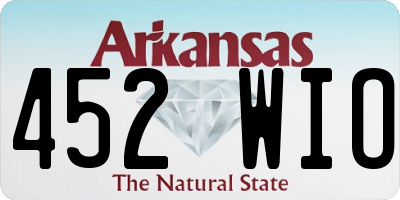 AR license plate 452WIO