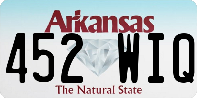 AR license plate 452WIQ