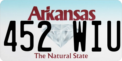 AR license plate 452WIU
