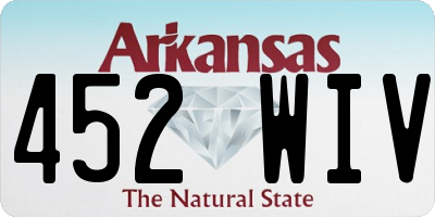 AR license plate 452WIV