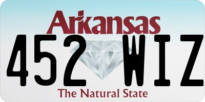 AR license plate 452WIZ