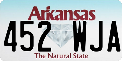 AR license plate 452WJA