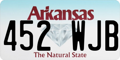 AR license plate 452WJB