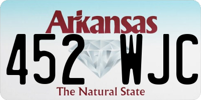 AR license plate 452WJC