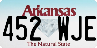 AR license plate 452WJE
