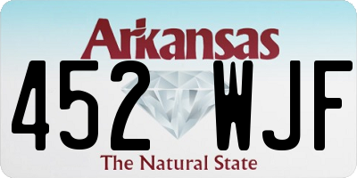 AR license plate 452WJF