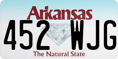 AR license plate 452WJG