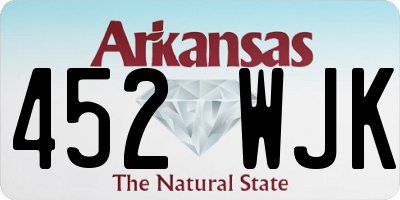 AR license plate 452WJK