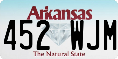AR license plate 452WJM