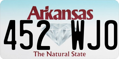 AR license plate 452WJO