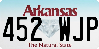 AR license plate 452WJP