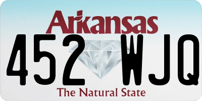 AR license plate 452WJQ