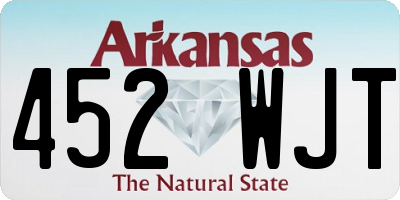 AR license plate 452WJT