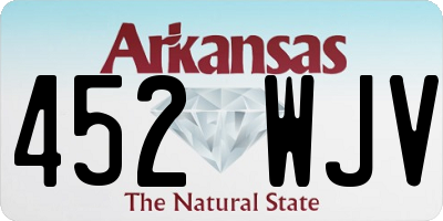 AR license plate 452WJV