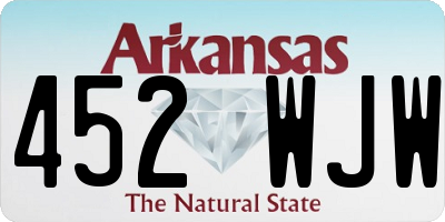 AR license plate 452WJW