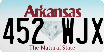AR license plate 452WJX