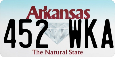 AR license plate 452WKA