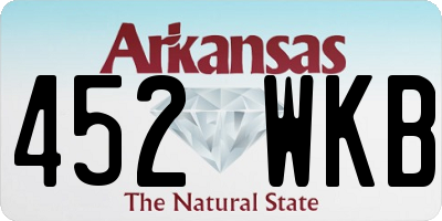 AR license plate 452WKB