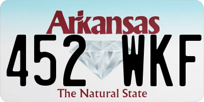 AR license plate 452WKF