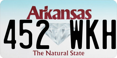 AR license plate 452WKH